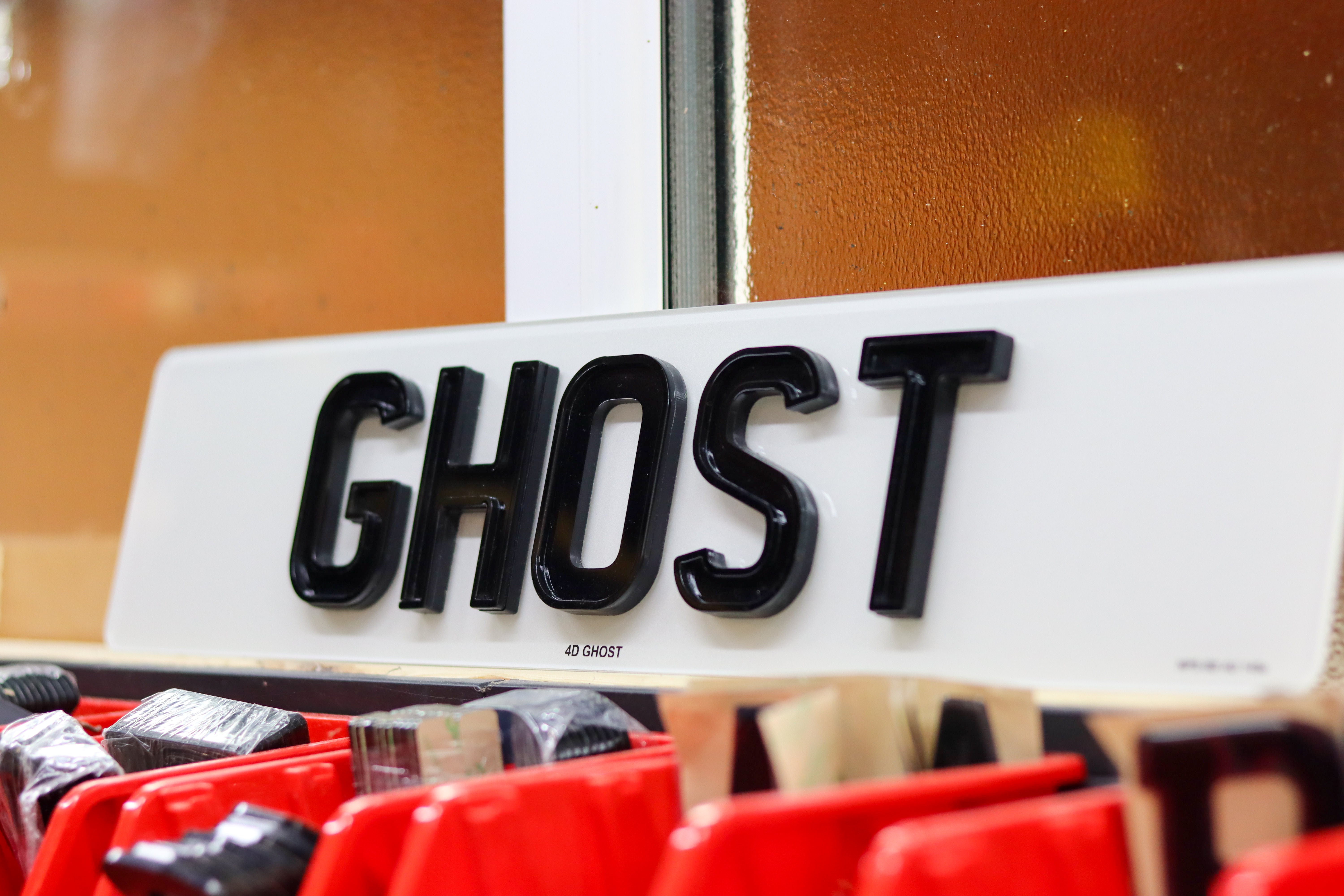 Num Red Gost Personalised Ghost Number Plates – REG SMART UK
