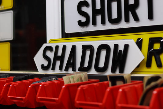 Personalised Shadow Number Plates